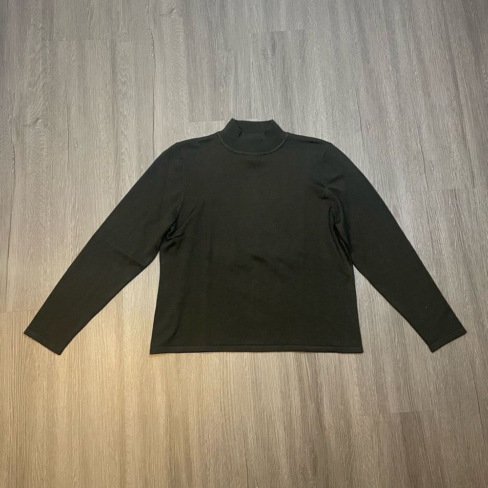 Vintage Pendleton Turtleneck Dark Green Size Large Soft 72% Silk Fall Winter